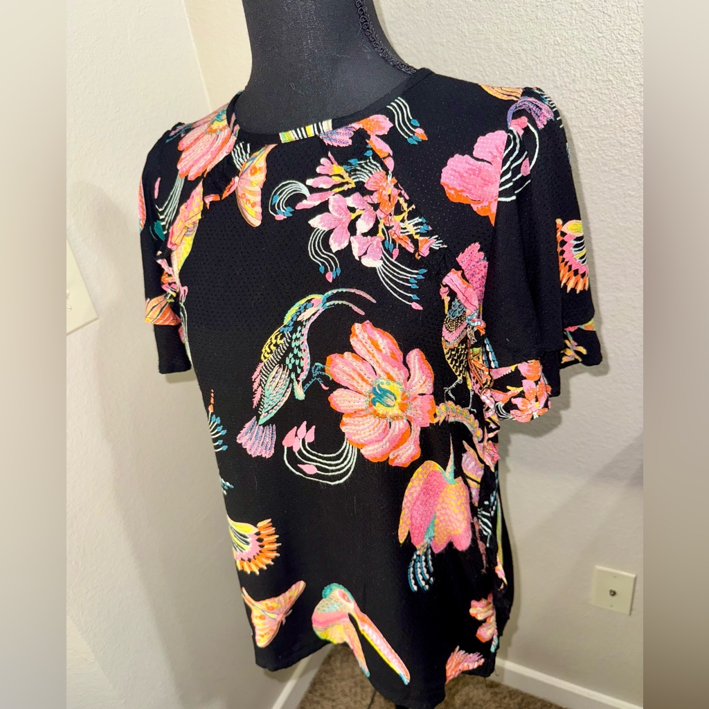 Banjanan Black Floral Top